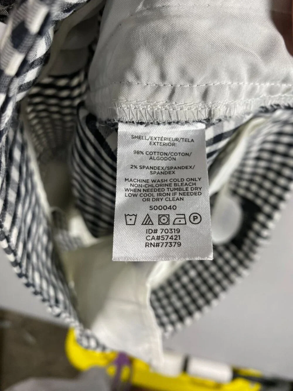 Ann Taylor Womens 2 Black White Gingham Cotton Spandex Shorts Pockets Summer - Picture 5 of 7